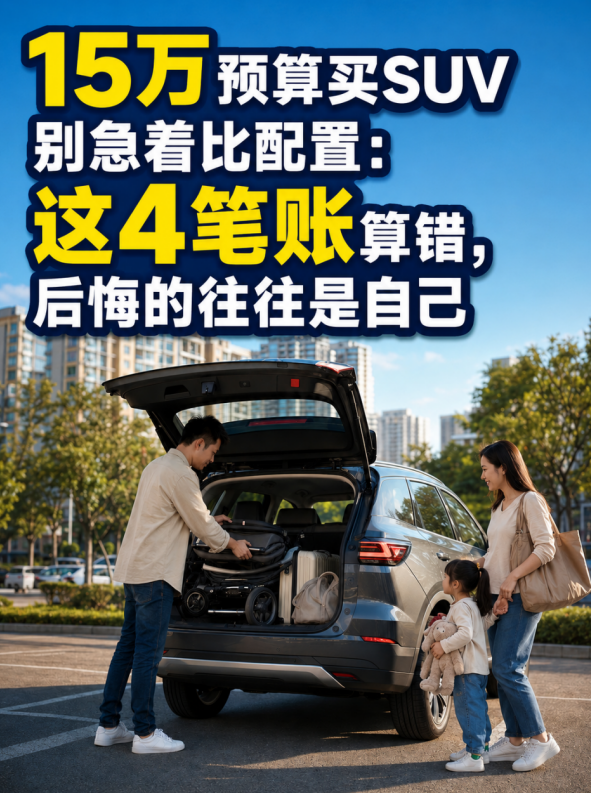 15万预算买SUV，别急着比配置：这4笔账算错，后悔的往往是自己