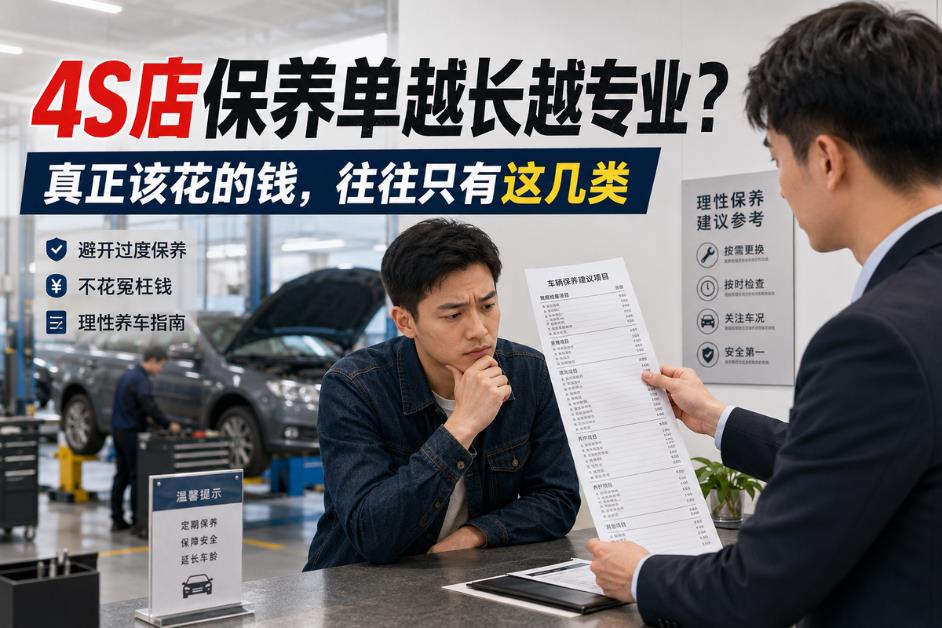 4S店保养单越长越专业？真正该花的钱，往往只有这几类