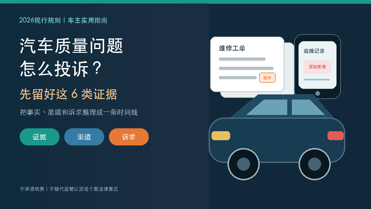 汽车质量投诉前需要准备证据和明确渠道的实用指南
