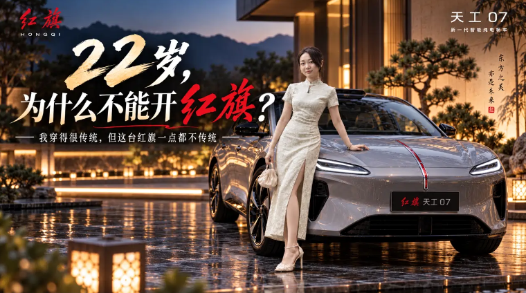 我穿的很传统，但这台红旗一点都不传统 22岁为什么不能开红旗？