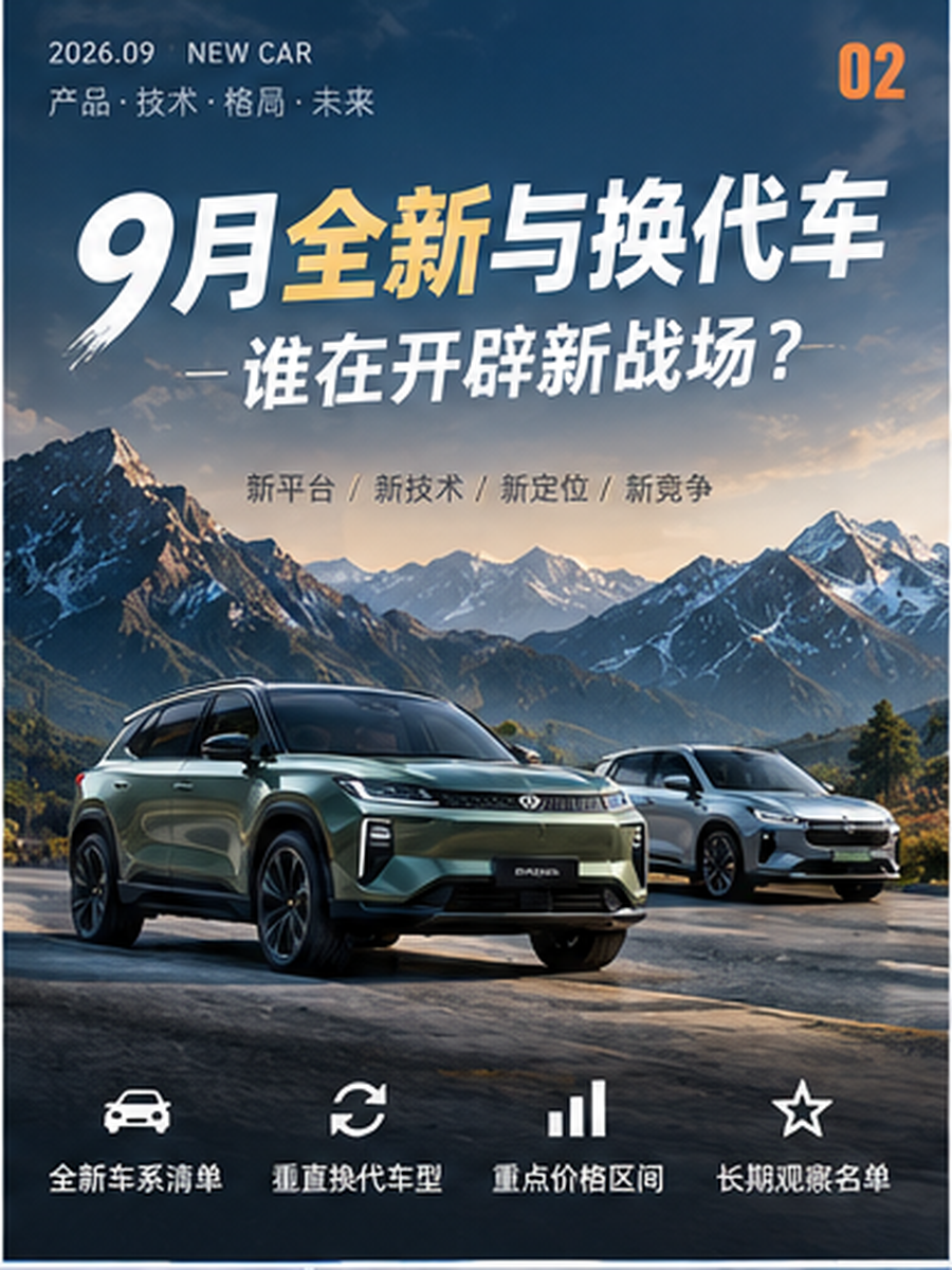 9月全新与换代车，谁在开辟新战场？