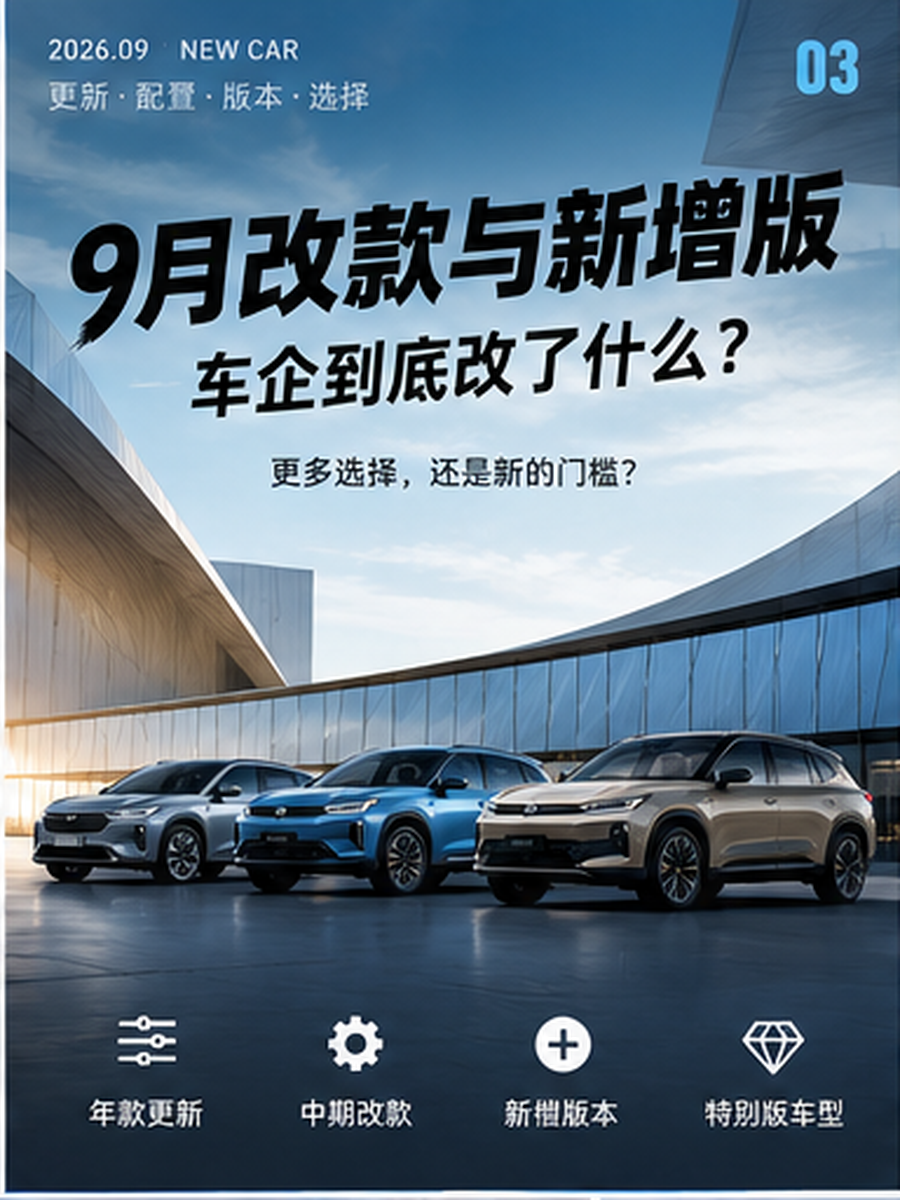 9月改款与新增版，车企到底改了什么？