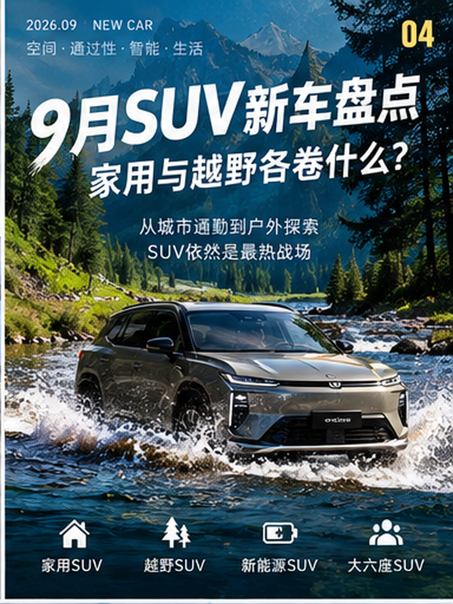 9月SUV新车盘点：家用与越野各卷什么？